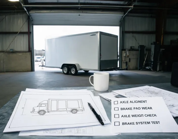 Trailer specification sheets compared beside an enclosed cargo trailer